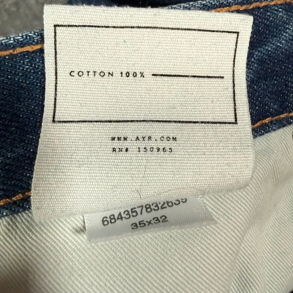 AYR The Slacker Mens Relaxed Straight Leg Jeans Medium Wash Blue 35x32 Made LA